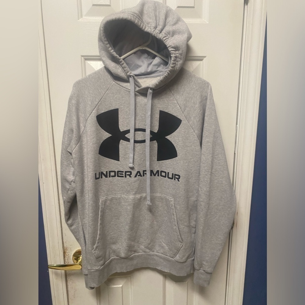 Under Armour Logo Hoodie Sweatshirt (Men's Small ) Black/gray